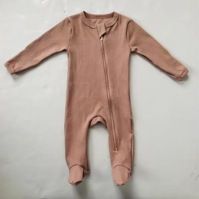 China Wholesale Durable Custom Design Romper Bamboo Baby Boy Girl Infant Long Sleeve Cotton White Baby Clothes Netting Baby Rompers for sale