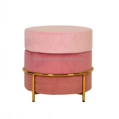 China Modern Factory Wholesale Price Velvet Round Pouf Stool Foot Stool Sneaks Stools Round Velvet Tufted Pouf for sale