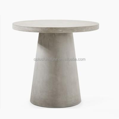 China Factory direct wholesale outdoor modern looking concrete dining table with tapered leg for dining room hotel hospitality for sale