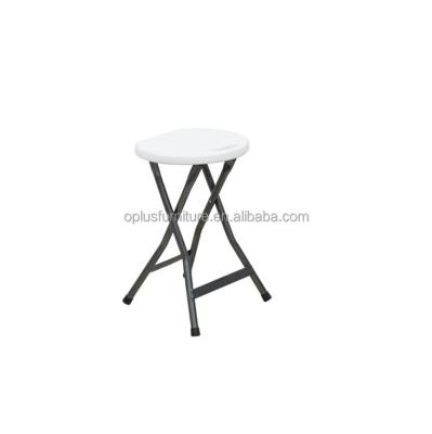 China Modern promotional wholesale cheap white plastic folding stool for cafe outdoor events restaurant garden rental use for sale