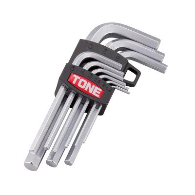 China Factory Hot Sales Alloy Steel S2 Style Stamped Head Torque Wrench Single Finished Open Torx Allen Socket Hex Key Hexagon Wrench Set for sale