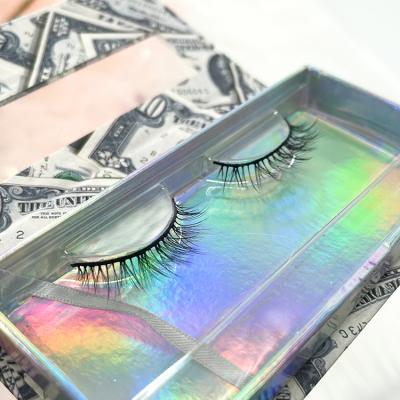 China Double 3D Layered 2022 Tapered Fake Eyelashes 8Mm Lashes Cheap Synthetic Lashes Short Eyelashes 8Mm L01 for sale