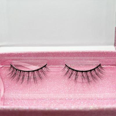 China F036 Cats Hand Made Faux Crisscross Mink Lashes Crisscros Short Women Eyelash 3D Lashes 6D 11MM Eyelashes Custom Logo for sale