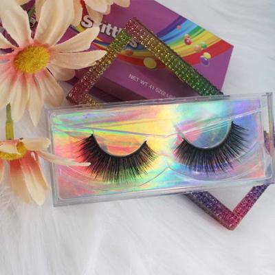 China Luxury Mink Eyelash Lahes Vendor Wispy Luxury Fluffy Eye Lashes 15Mm Natural 3D Long False Eyelashes Dispensers 627 for sale