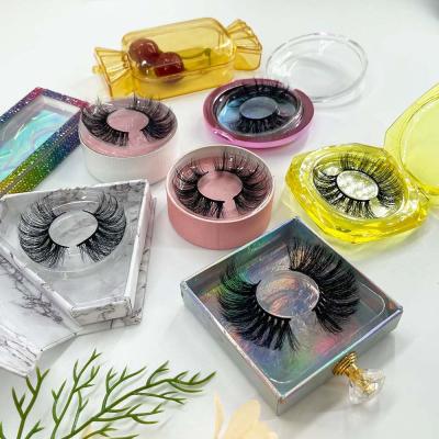 China Long Bestselling High Quality Natural 25Mm Mink Lahes Private Brand Wholesale Mink Eyelash Custom Luxury Eyelash Packaging BSG20 for sale