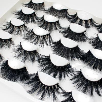 China Long natural reate your own brand eye lashes kaging wisps wispi natur women mink eyelash supplier PA false wick for sale