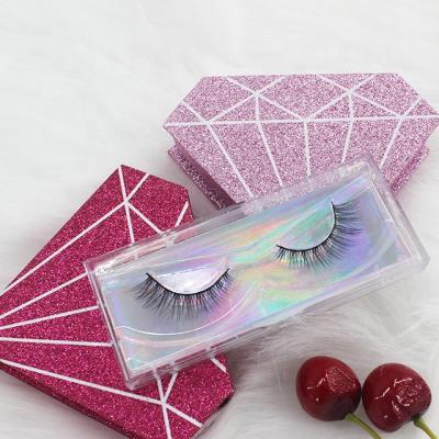 China Long Fake Natural Mink Eyelashes Private Label Vendor LY005 of 2021 Short 9MM Eyelashes Hand Made for sale