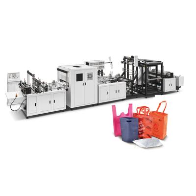 China Factory Box High Speed ​​Nonwoven Bag Making Machine With Online Handle Fixing for sale