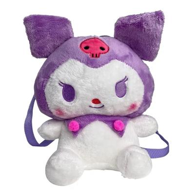 China DOULUO Cartoon Eco-friendly Hot Anime Soft Plush Toys Backpack Sanrio Mlody Plush Bag Kuromi Cinnamorol Stuffed Backpack for sale