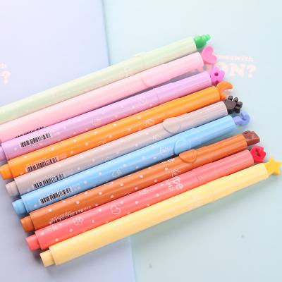 China Plastic Logo Highlighter Pen Cute Design Mini Promotional Customized by Marker Highlighter Bar for sale