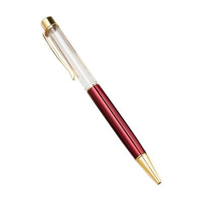 China office & School Pen Japan Fashion Glitter Pen Herbarium Ballpoint Pen Flower Empty Floating Pen for sale