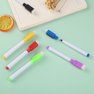 China Customized Logo 8 Colors Plastic Erasing Whiteboard Dry Marker Pen With Eraser for sale