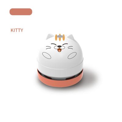 China Lovely 1200mAh USB Rechargeable Micro Animal Car Dust Cleaner Mini Desktop Vacuum Cleaner Plug for Office for sale