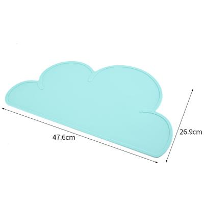 China 2020 Simple Travel Household Cleaning Silicone Pet Cloud Non-Slip Place Mat for sale