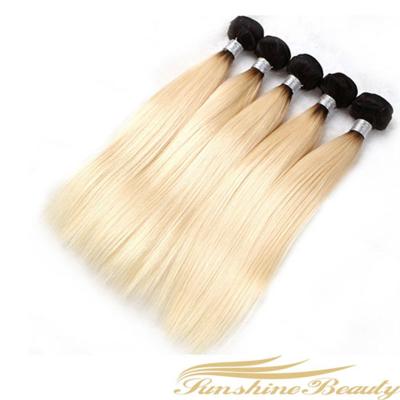 China Gold Body Wave Lover 100% No Shedding No Tangle Straight Natural Hair T1B/613 Hair Bundles Hair Extension for sale