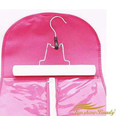 China Buying Less MOQ Customized LOGO High Quality Pvc Hair Extension Bag Hair Extensions Bundle Hair Cart for sale