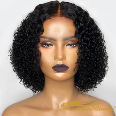 China Factory price 100%brazilian hair silky straight hair wholesale 150%density bob wig bob style lace front wig curly wave africa style for sale