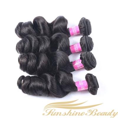 China Loose Wave Hair Wholesale 100% Natural Color Loose Wave Hair Bundles Virgin Hair Extensions for sale