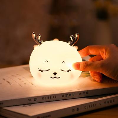 China Change Colors Modern Children's Bedroom Silicone 3D Night Light for sale