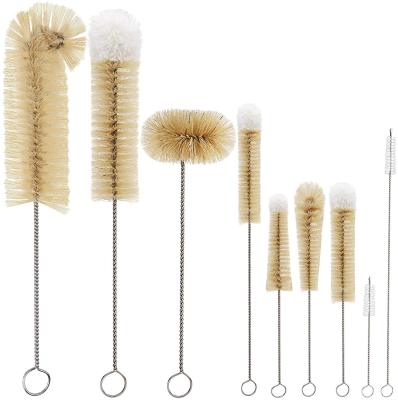 China MASTERTOP Sustainable 9 Pieces Bottle Play Brush - Water Bottle and Straw Brush Cleaner BPA Free Long Bottle Cleaner Brush for Straws Baby BO for sale