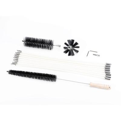 China Reinforced Nylon Long Rod Stocked Quick-Connect Quick-Change Pipe Cleaners Chimney Brush Cleaning Brush for sale