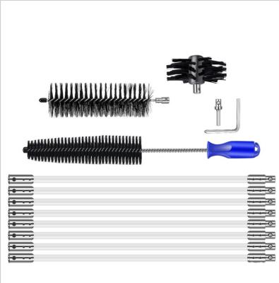 China Stocked high quality pipe cleaning chimney cleaning brush combined pipe cleaning brush set quick connection and quick change for sale