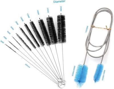 China Stocked Pipeline Cleaning Brush Sweep Ten Tube Universal Straw Faucet Brushes for sale