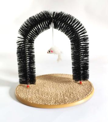 China Stocked Pet Supplies Stainless Steel Black Arched Cat Scratching Board Scratching Cat Brush for sale