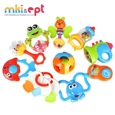 China 2017 Hot Sale Inflatable Cute Cardboard Toy Animal Baby Toys Baby Rattle Toys Set With 10pcs For Sale for sale