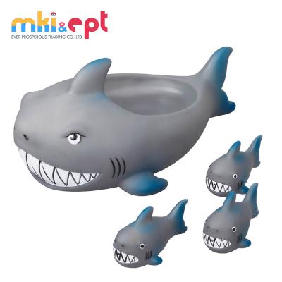 China Bath Toy EPT Toys PVC Cartoon Shark Figure Toys OEM Animal Vinyl Toys Plastic Vinyl Toy With BB Sound for sale