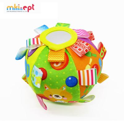 China Soft Toy Colorful Preschool Developmental Baby Soft Plush Play Ball For Infant for sale