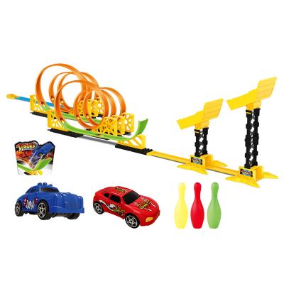 China Slot Toy Boys DIY Kids Toys Rail Car Children Train Track Racing Car for sale