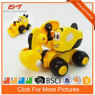 China Children's Toys Mini Car Baby Smiling Truck Pull Back Toy Car 24 x 28 x 14 cm for sale