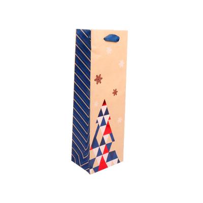 China Disposable Christmas Gift Bag High Quality Ribbon Gift Wrapping Bag Blue Paper Multicolor Paper Organizer for sale