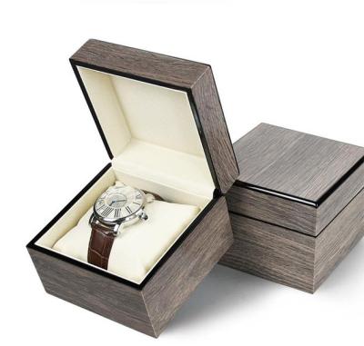 China Luxury Wooden Watch Packing Watch Storage Display Silks Satins Watch Box High Quality White Velvet Lining Watch Organizer With Pillow for sale