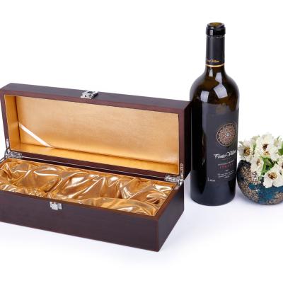 China Handmade wooden boxes for wine wholesale custom logo for wine gift for sale