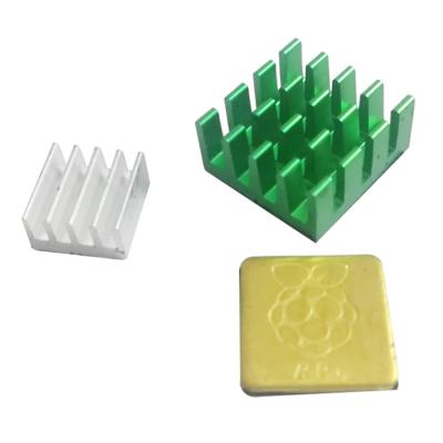 China Product RPi Electronic Accessories 3 in 1 Cooling Fin Kit Raspberry Pi 3 Aluminum Heatsink for sale