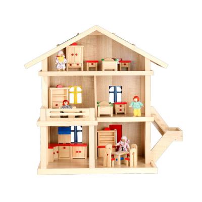 China Recyclable decoration interior kids play dollhouse with furniture for sale