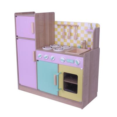 China Eco-friendly Kids Wooden Kitchen Toy Set With Kitchen Furniture for sale