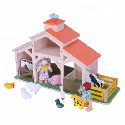 China Fun farm orange wooden house with animals for sale