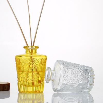 China Wholesale Luxury Round Reed Diffuser Container Glass Aromatherapy Round Bottle Personal Care Air Freshener 150ml Aroma Glass Perfume Bottle for sale