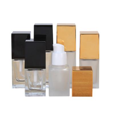 China Best Selling Bottle Cosmetic 15ml Nail Polish Liquid Base Lotion Clear Glass Bottle for sale