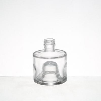 China Beverage 125ml 150ml Square Round Concave Base Round Beverage Glass Aroma Bottle , Stackable Glass Bottle for sale