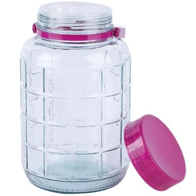 China Household Products Wide Mouth Household Kitchen The Big Navy The Fermentation Glass Jar With Plastic Lids for sale