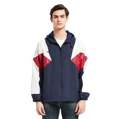 China Autumn European and American men's casual QUICK DRY spring and CIA contrast hoodie thin jacket for sale