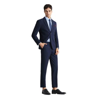 China 2021 Autumn Men's Konishi Four Seasons Slim Two-piece Suit Anti-wrinkle One Button Casual Lightweight Suit for sale