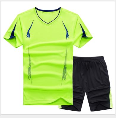 China New QUICK DRY spring and summer men's running fitness breathable short sleeve + shorts leisure two-piece set for sale