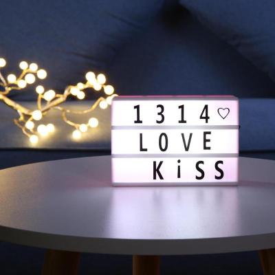 China To Light Up A6 Message And Note Sign LED Cinema Battery Operated Light Box With Magnet Letters Smiles Symbols Rectangle for sale