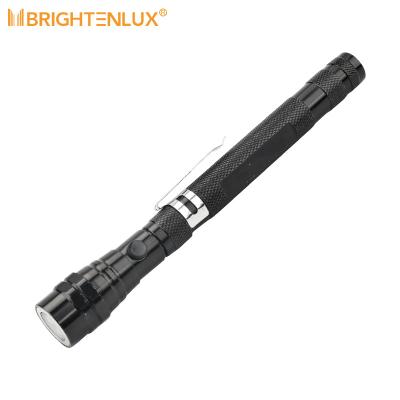 China Multifunctional Flexible Bending Battery 3 LED Zoomable Magnet Button Pick Up Tool Light, Telescopic Led Torch Flashlight with s for sale