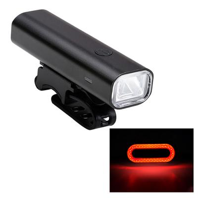 China Factory Supplier Aluminum Alloy+ABS USB Bank Rechargeable Waterproof IP65 Output Mountain Bike Lights Front And Back Bike Light Set for sale